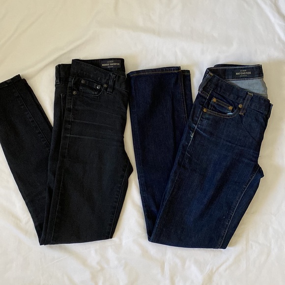 Pair of Jcrew Jeans (Washed black and Navy Blue) - Picture 1 of 9
